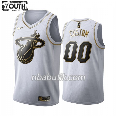 NBA Børn Trøje Miami Heat Custom Nike 2019-20 Hvid Golden Edition Swingman